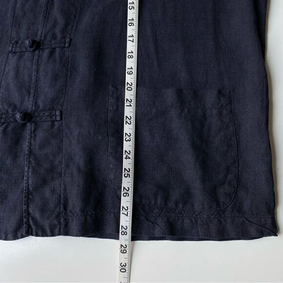 Dosa mandarin jacket kung fu tang suit black linen XL - Picture 7 of 10